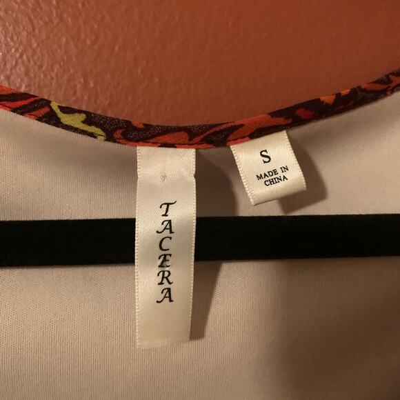 Tacera Dress- Boho Print Size small Sheer Overlay Sweetheart Neckline - Picture 5 of 5